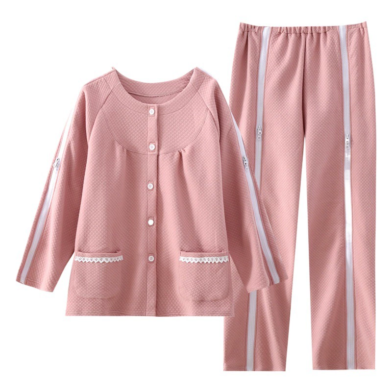 Легко носить и снимать одежду для кормящих, цельная Домашняя одежда с воздушным слоем на липучке, костюм, мужская и женская реабилитационная Больничная одежда оптом