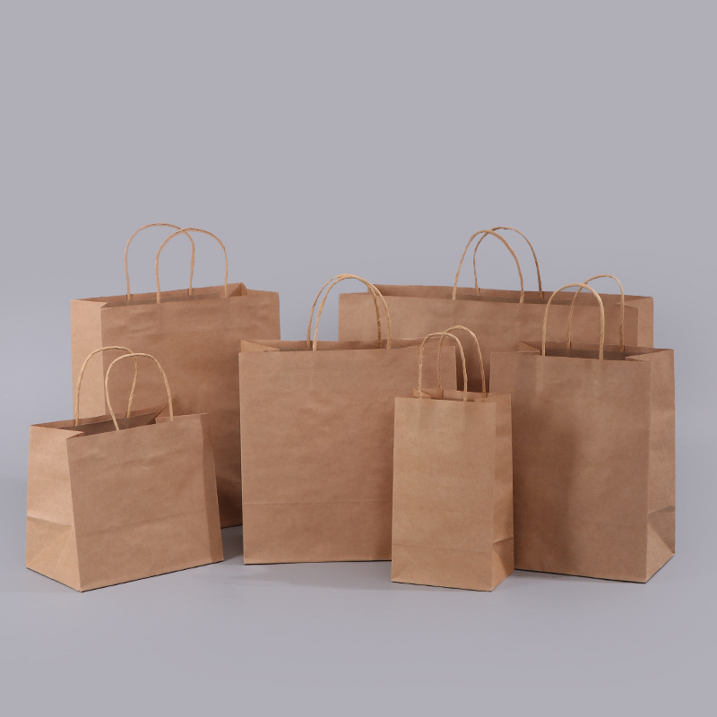 一次性牛皮纸包装袋甜点烘焙打包袋礼品袋纸袋服装手提袋制作logo