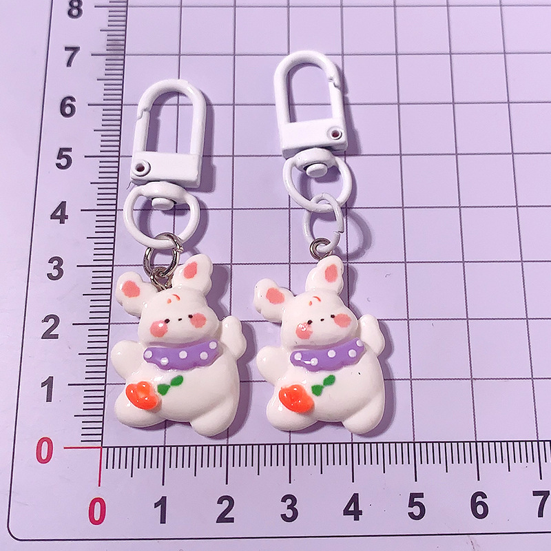 Cartoon verano viaje conejo llavero in dulce chica amiga regalo mochila colgante accesorios de resina, etc.