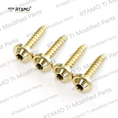 grill rack for Sprint: Motorcycle bumper - barbecue-grill-titanium-alloy-screws-gold-color-4-pieces