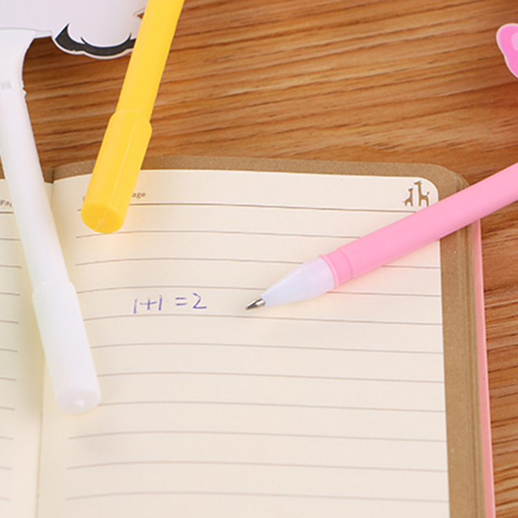 Procesamiento personalizado creativo de dibujos animados abanico bolígrafo lindo aprendizaje papelería premio estudiante regalo al por mayor