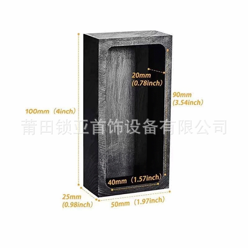 Графитовый масляный бак Графит Прямоугольный зажим масляного бака Литье расплавленного золота Золото Серебро Медь Круглая полоса Плесень Коллекция золотого порошка Бак Бурение золота