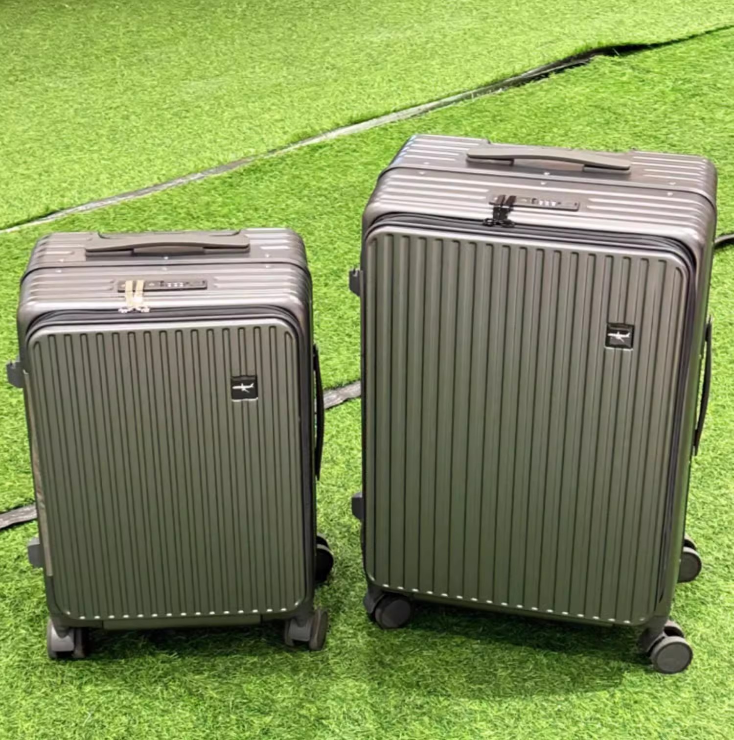 Valise à cadre en aluminium, ouverture frontale, format 1/9, valise trolley multifonctionnelle pour femmes, ouverture latérale, bagage cabine pour hommes, 20 pouces, 24 pouces_voghion.com
