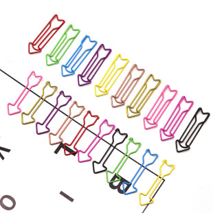 Factory wholesale arrow paper clip creative color shaped paper clip metal paper clip office stationery paper clip