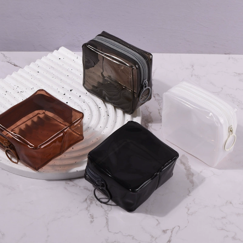 ПВХ пластиковый минималистский мешок на молнии мешок для изменения косметики сумка для хранения путешествий квадратный мешок для мытья