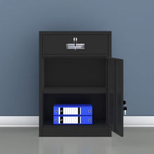 钢制文件柜铁皮柜带锁小柜子家用床头柜密码锁活动柜办公室抽屉柜