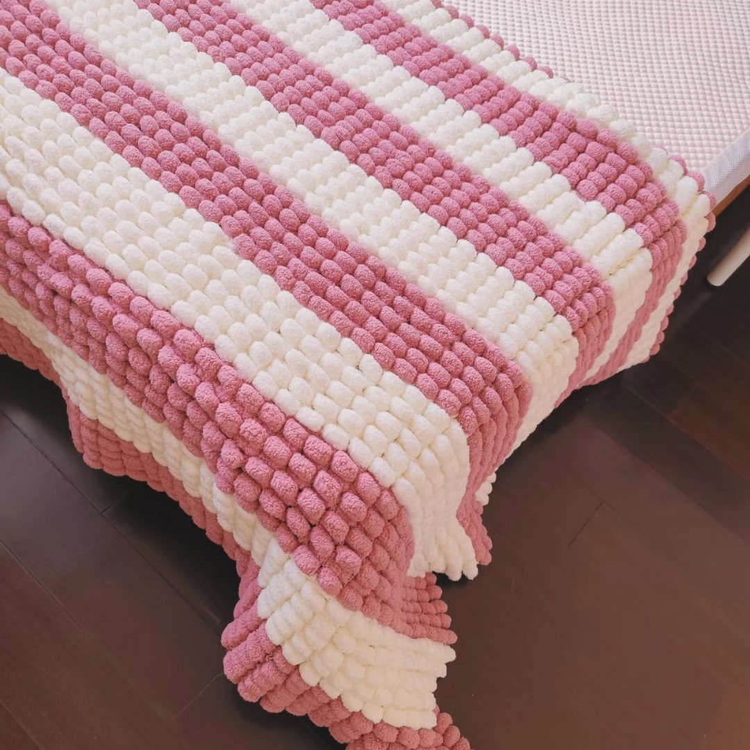 大球球毛线编织手工diy毯子汽车坐垫波波批发雪粒球织毛毯线