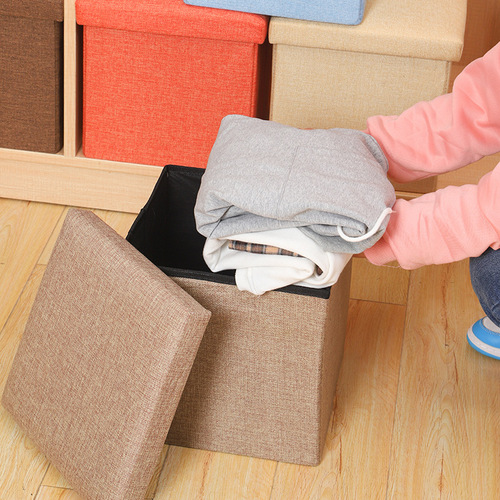 Storage stool, storage bench, dual-purpose multifunctional stool for sitting and shoe changing, foldable storage box for home living room
