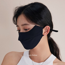 风的轨迹丨UPF50+夏季防紫外线透气面罩女黑色显脸小透气防晒口罩