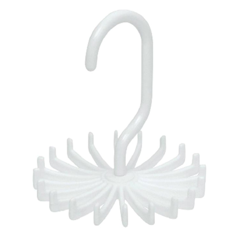 Cross-Border Plastic Tie Rack Mini Rotatable 20-Claw Scarf and Silk Scarf Creative Multifunctional Jewelry Hanger Storage Rack
