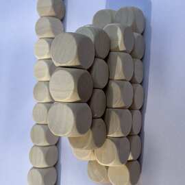 厂家直销木质空白圆角荷木骰子现货20mm骰子空白DIY涂鸦游戏玩具