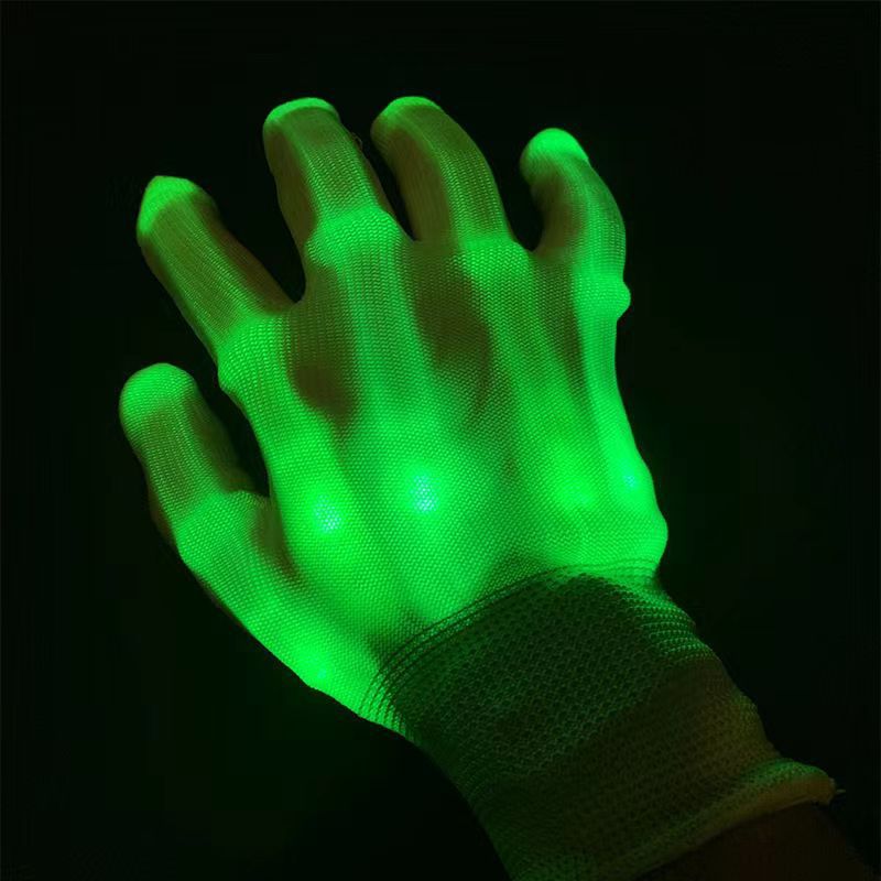 Cruz-frontera llevó guantes regalo de Halloween luminoso súper brillante hueso guantes coloridos accesorios fluorescentes