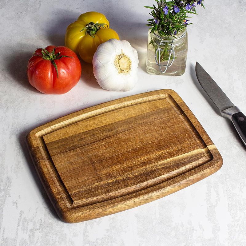 Tabla de madera para cortar tabla multifuncional para el hogar con fregadero de flujo tabla de corte de verduras bandeja de refrigerios de frutas tabla de alimentos suplementarios de bebé