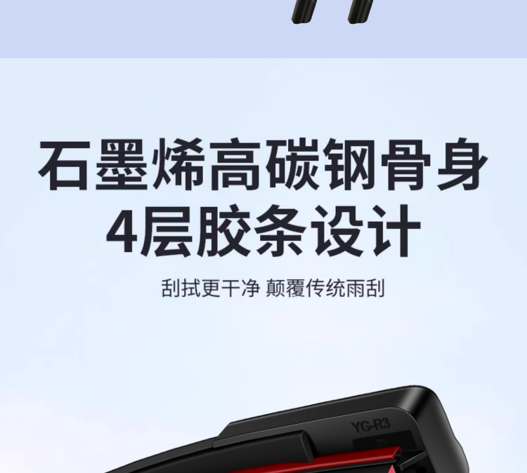Suitable for Four-Layer Rubber Strip Car Wipers, Original Boneless Universal Car Dual Rubber Strip Original Special Wipers