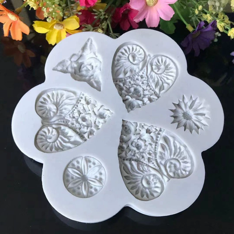 Silicone fondant, mold contains rose, acrylic clay, DIY