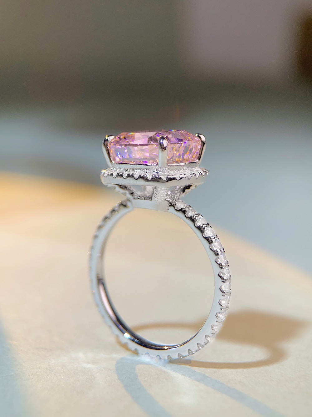 Fashion Square Sterling Silver Plating Zircon Rings 1 Piece