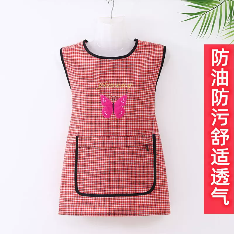 批发洋气短款罩衣上班外穿家用围裙夏季透气薄款新款耐脏工作服
