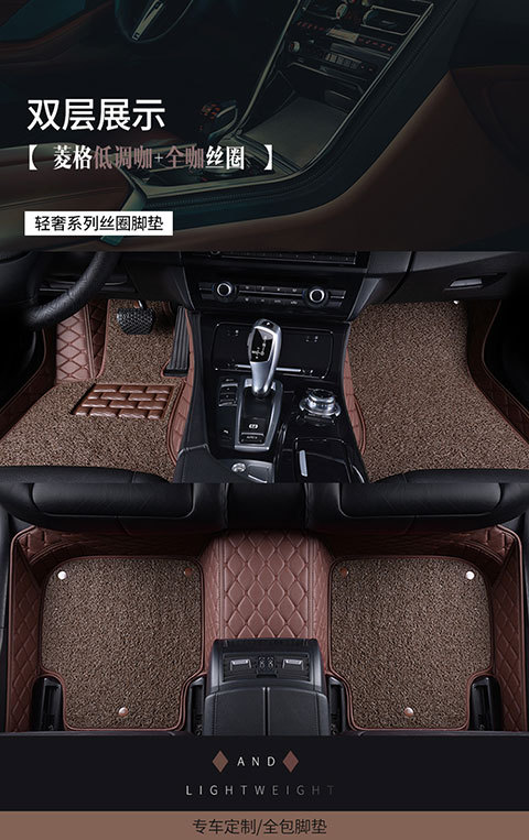 Car Wire Ring Floor Mats Single Piece Car Interior Main Driver and Passenger Rear Carpet Type Car Mats Special Car Models