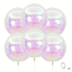 10インチ 22インチ 32inch 50inch カラフルな4Dアルミフィルムバルーン 結婚式 誕生日アレンジメント 透明バルーン