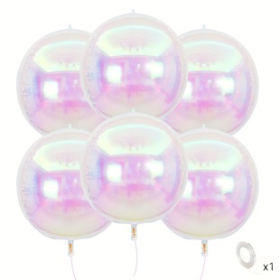 10-Inch 22-Inch 32inch 50inch Colorful 4D Aluminum Film Balloons Wedding Birthday Arrangement Transparent Balloons