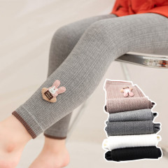 Millet Flower Rabbit Ears Nine-Point Pants 2021 New Autumn Children's Clothes Pants for Children and Middle-aged Children Cotton Style Outerwear Leggings