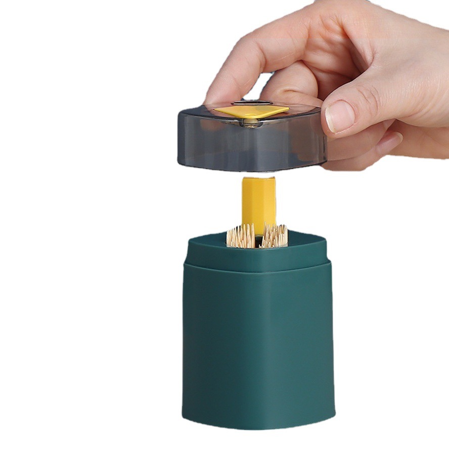 Toothpick Holder for Home Use, Creative Nordic Style, Press-Type Toothpick Dispenser, Automatic Pop-Up, High-End Restaurant, Hotel Toothpick Container