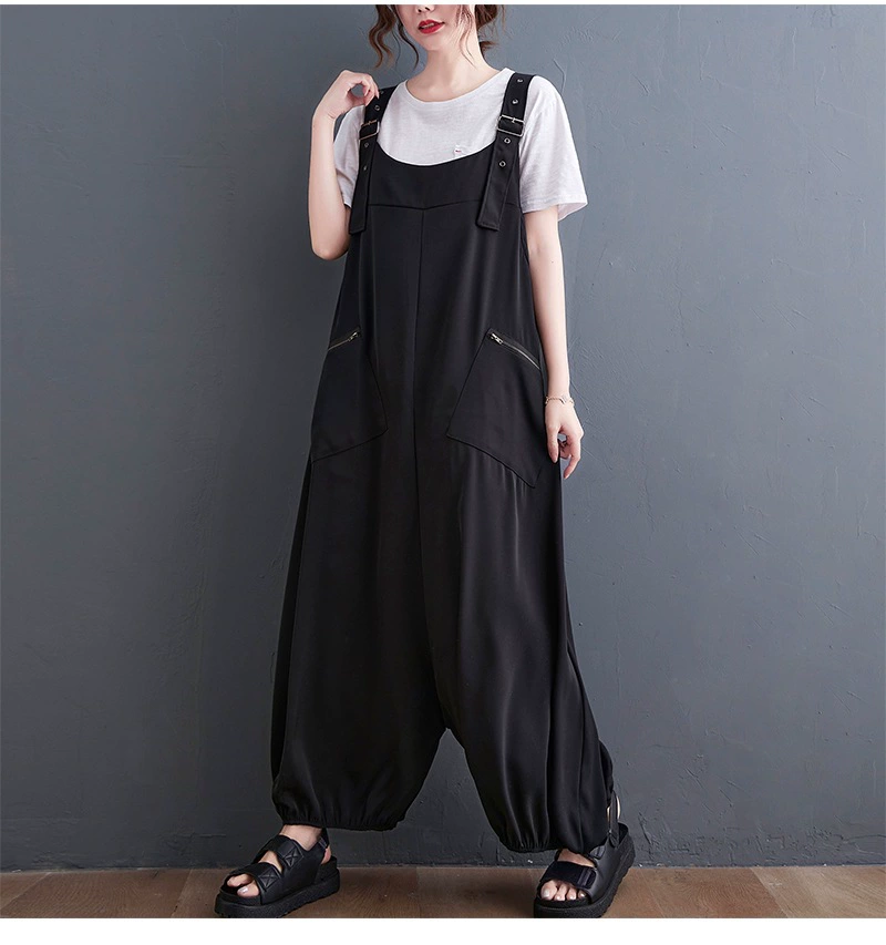 Universal fashionable overall with zipper, plus size, oversize