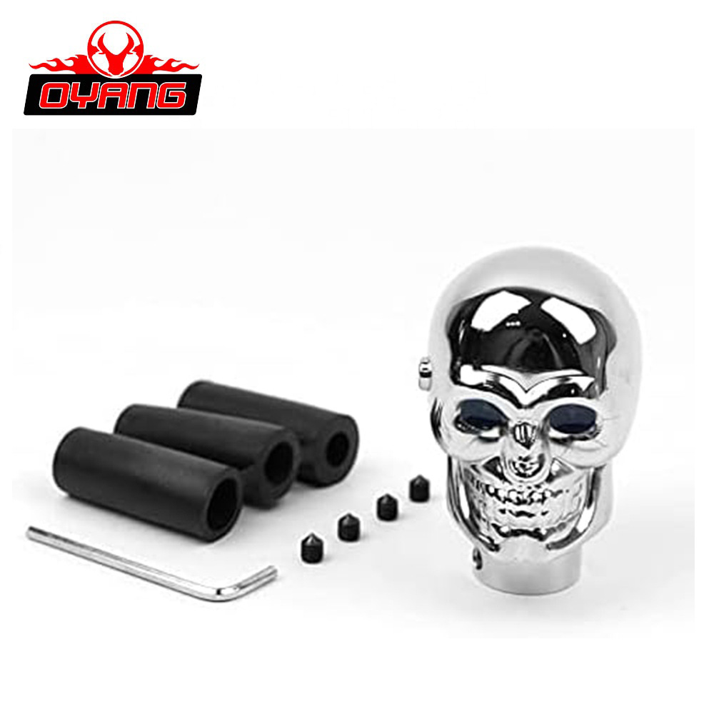 Cross-border Temu car modification skull gear head modification with light gear head manual gear head personality ghost head