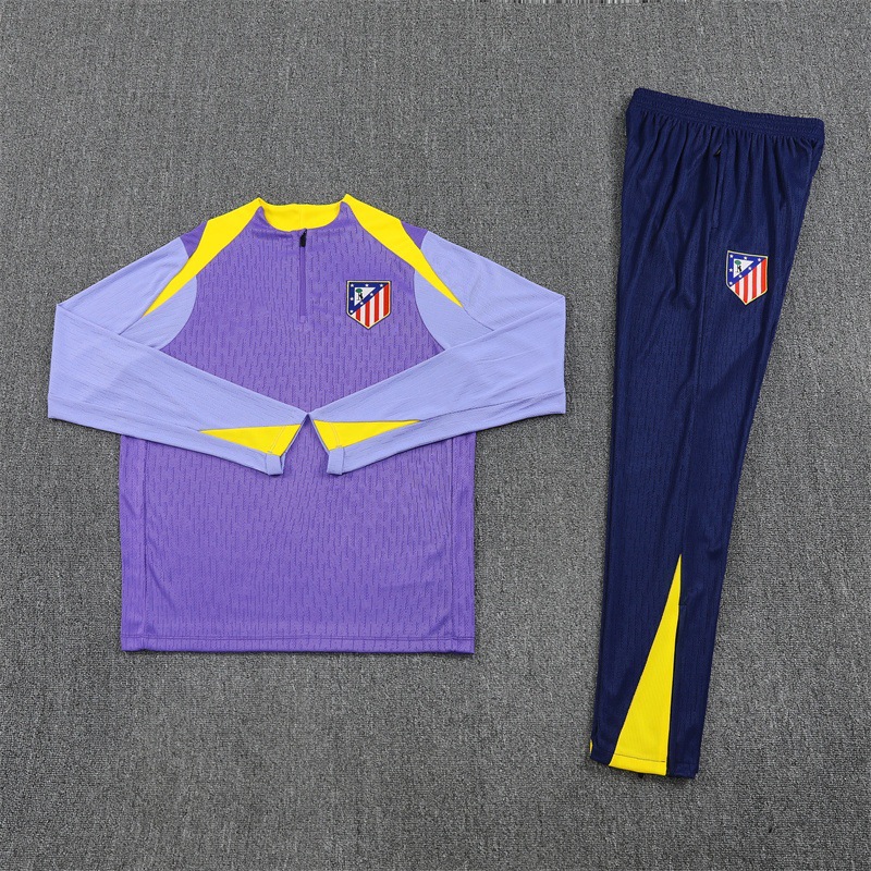 Nike x Atlético de Madrid 2025/26 Training Tracksuit Purple Yellow