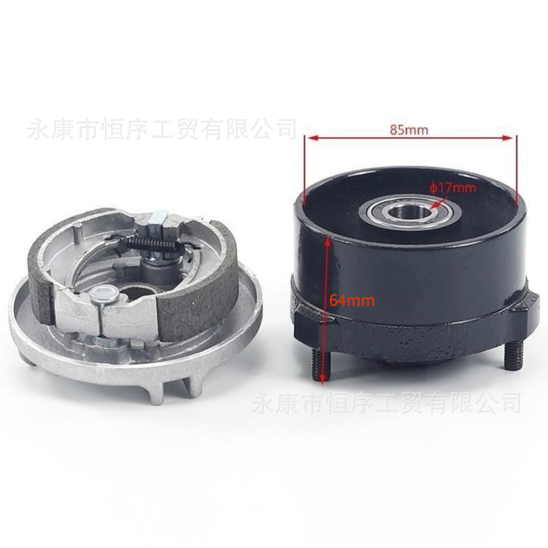 Atv Beach Vehicle Little Bull Little Dinosaur Front Brake Dual Brake Drum Brake Three-Hole 78mm Drum Brake