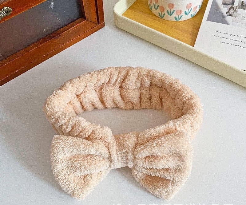 Bow Europa y América transfronterizos peluche correa de pelo pulsera lavado facial pulsera spa absorción de agua sudor impermeable