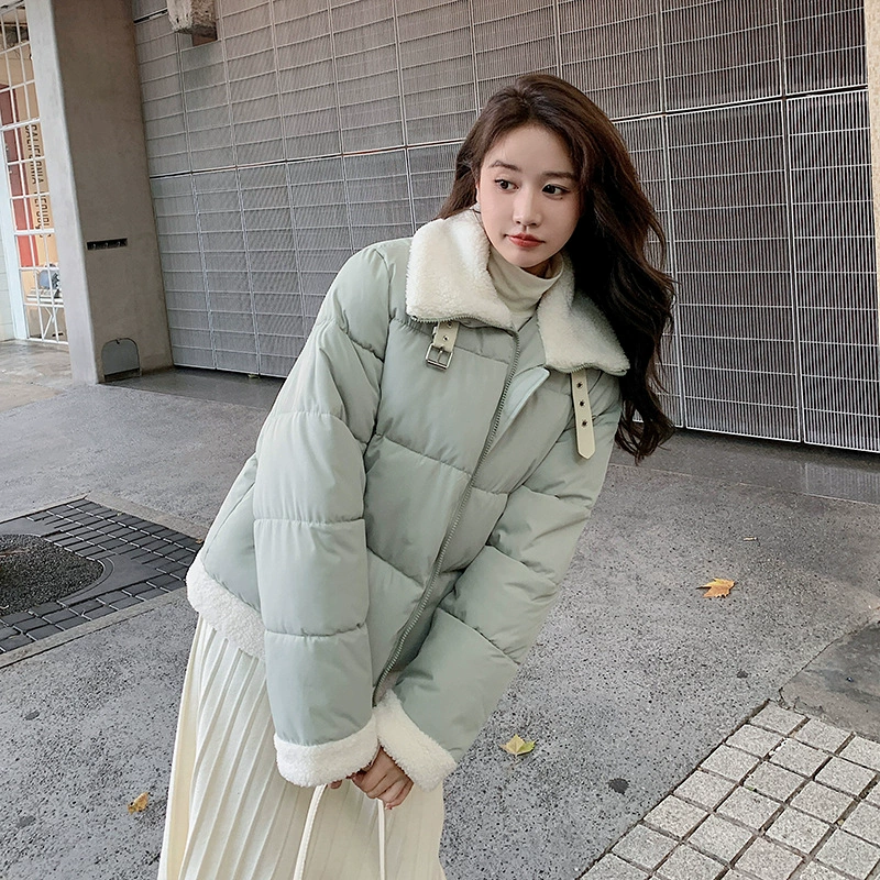 Winter short down jacket for leisure, 2023, loose fit, increased thickness