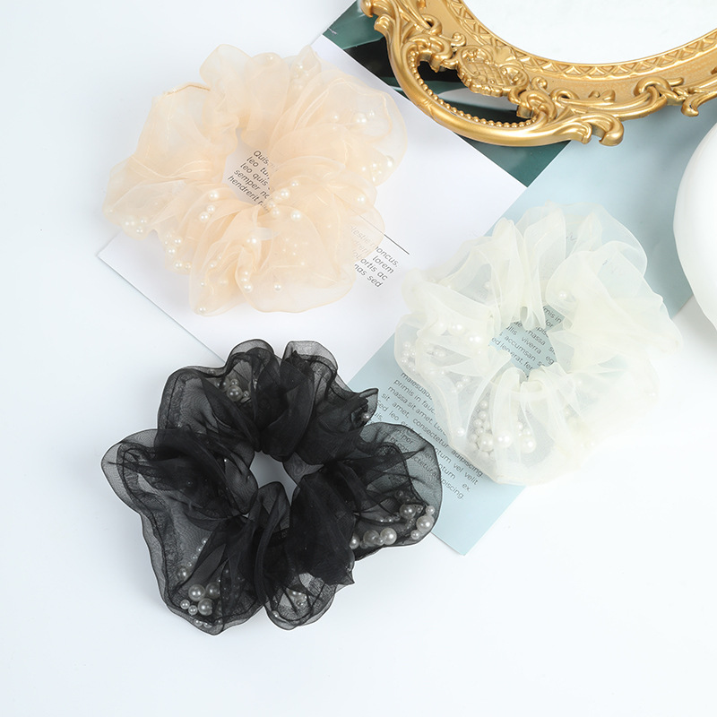Scrunchie con fiocco elegante per donna accessorio capelli lusso_voghion.com