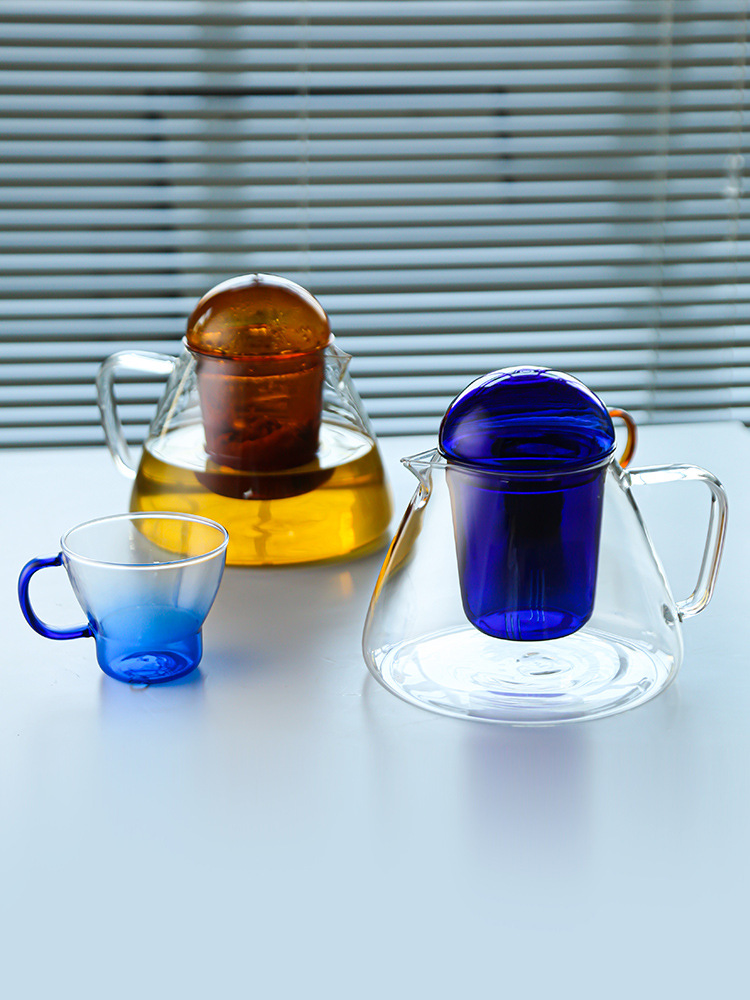 Neto rojo resistente a altas temperaturas todo el vidrio estufa de cerámica eléctrica hervida tetera para la separación de té doméstico té negro té hirviendo