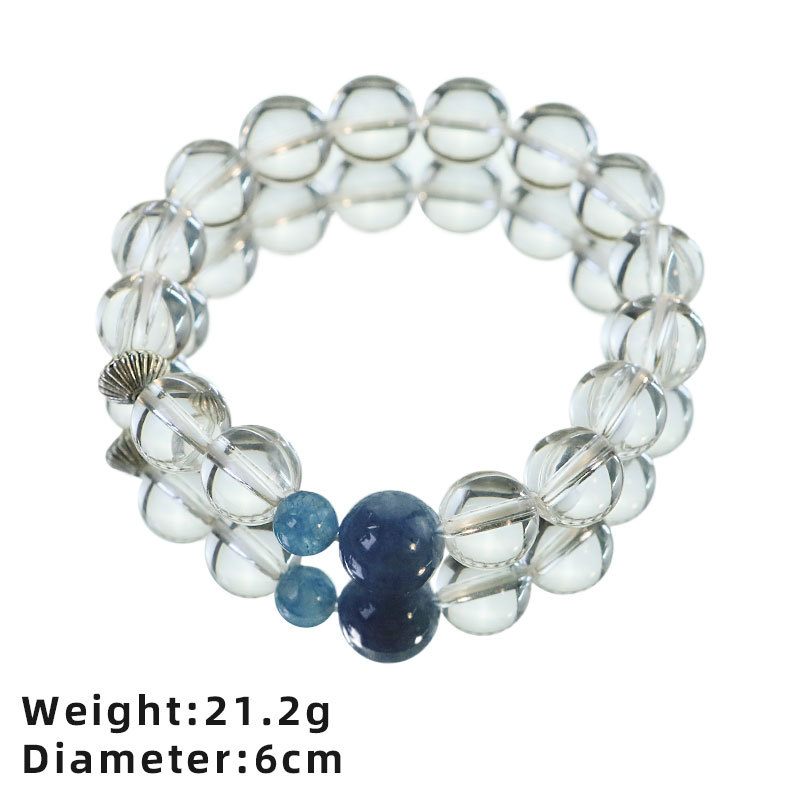 Original cristal blanco natural azul cristal pulsera nuevo estilo chino exquisito versátil para enviar a amigos y amigas DiDi pulsera de cuentas