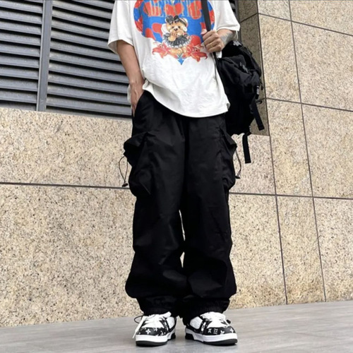 Casual loose trend ins fashion brand pants New style American style overalls men's summer functional high street