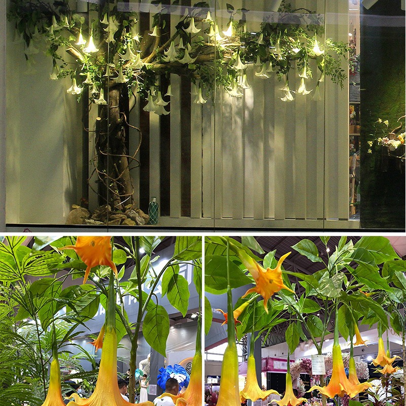 De alto grado de Pu Mandala flor artificial decoración de la boda colgante de pared artificial verde planta jardín decoración artificial flor falsa