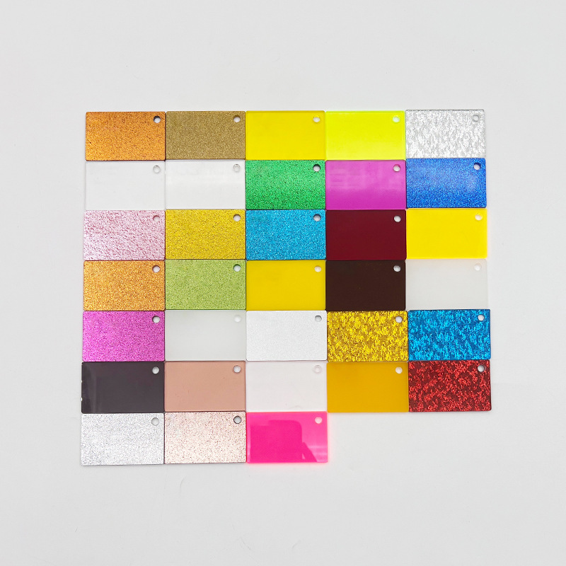 闪粉亚克力板材厂家日历挂饰加工单色金面3mm紫色金葱粉亚克力板