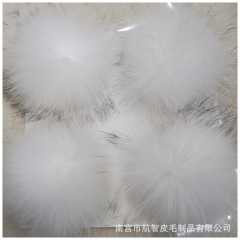 Factory supply real hair mink fox colored fur balls faux mink fox plush balls DIY hats clothing hooks