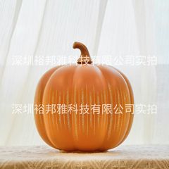 在庫あり、工場直販、国境を越えて人気のガラス製カボチャランプ、常時点灯、タイマー付き、ハロウィン装飾発光オーナメント