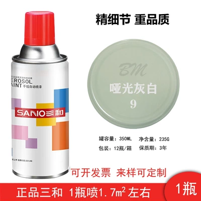 Whole Box Wholesale Sanhe Hand Spray Paint Matte Gray Silver Gray Dark Gray Light Gray Anti-Rust Paint Car Wheel Hub Color Change (Avtomobil boyası) - sanhe-9matte-gray-white-1-bottle-spray-paint