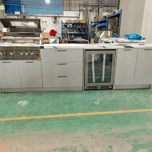 High-End Outdoor Patio Storage Cabinets for Courtyard, Open-Air Balcony Queue, Barbecue Grill Cabinets, Stainless Steel Cabinets, Kitchen Cabinets