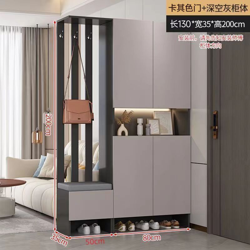 实木玄关柜入门鞋柜一体屏风隔断客厅遮挡隔断柜客厅双面屏风架|undefined