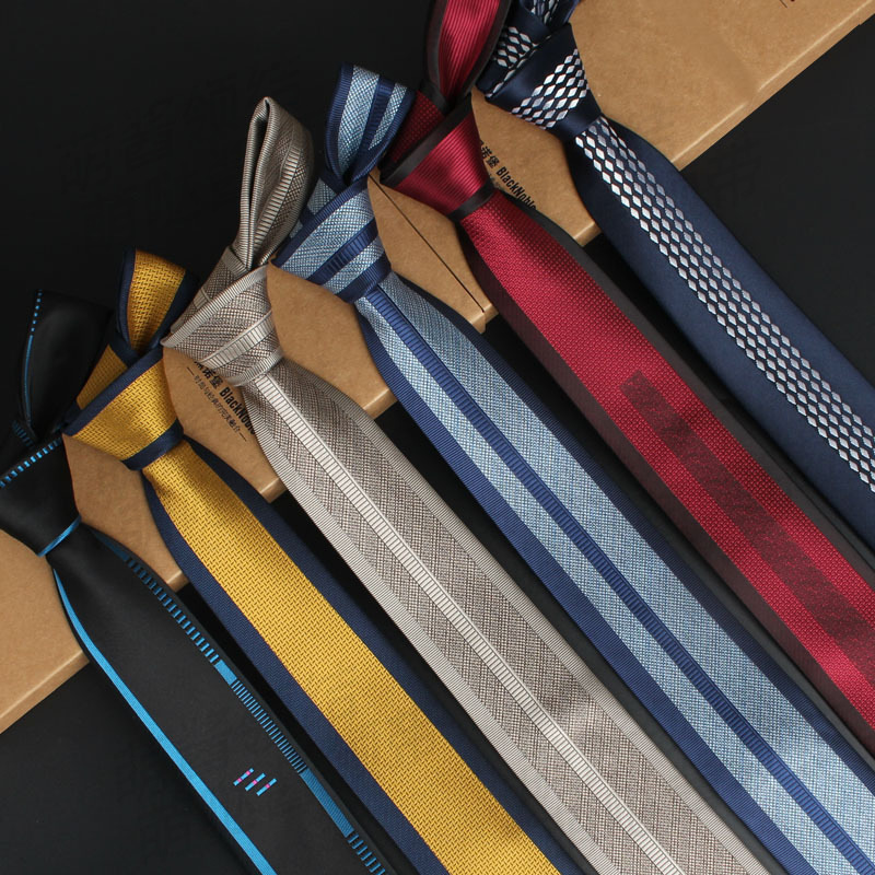 时尚个性潮定位花型领带男正装韩版窄6cm新郎结婚休闲商务礼盒装