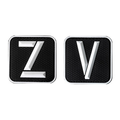 跨境3D立體PVC滴膠魔術貼臂章俄羅斯夜光識別章V字Z字貼章