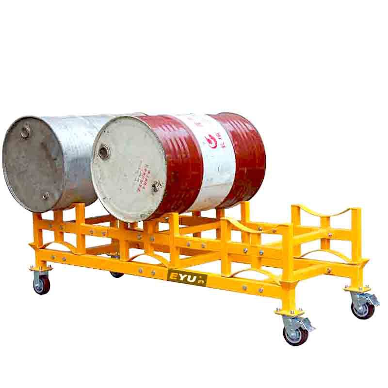TY-150三油桶存放架支架车 可移动小车带轮子带刹车