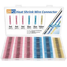 200pcs热缩端子中接管中间端子防水热缩接线端子套装 绝缘端子
