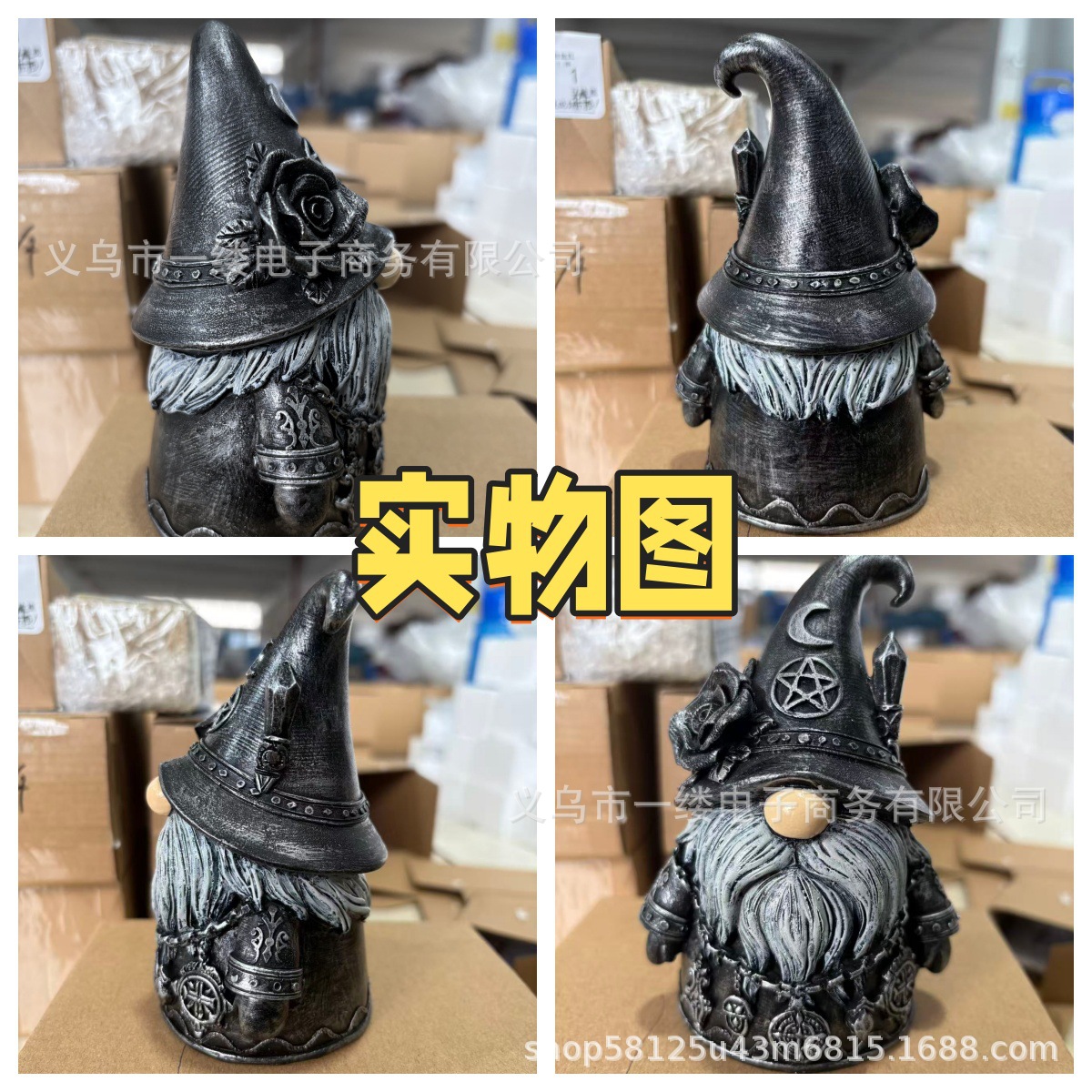 Cross-Border New Product Gothic Gnome Gothic Dwarf Resin Crafts Desktop Small Ornaments