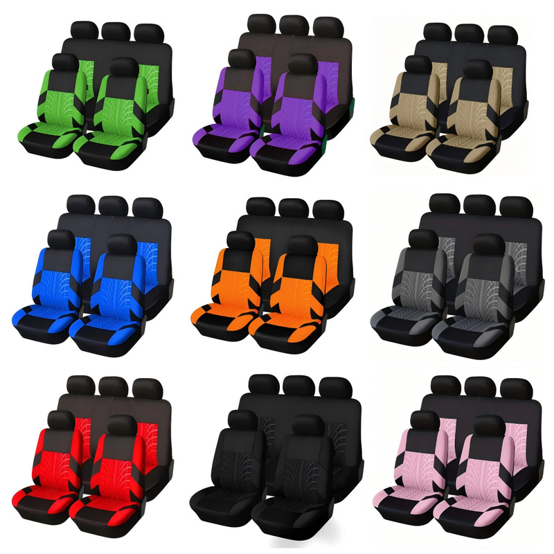 Amazon Temu, Shein Press-Fit 4-Piece/9-Piece Universal Car Seat Cover Set, Popular Cross-Border Product