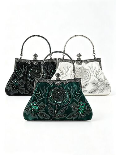 Amazon Temu TK hot wholesale cross-border hot sales retro beaded embroidery bags exquisite beaded bags cheongsam bags dinner bags